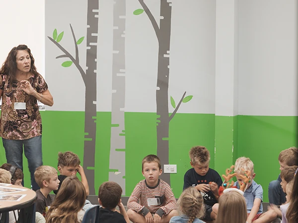 A group of excited kids screaming